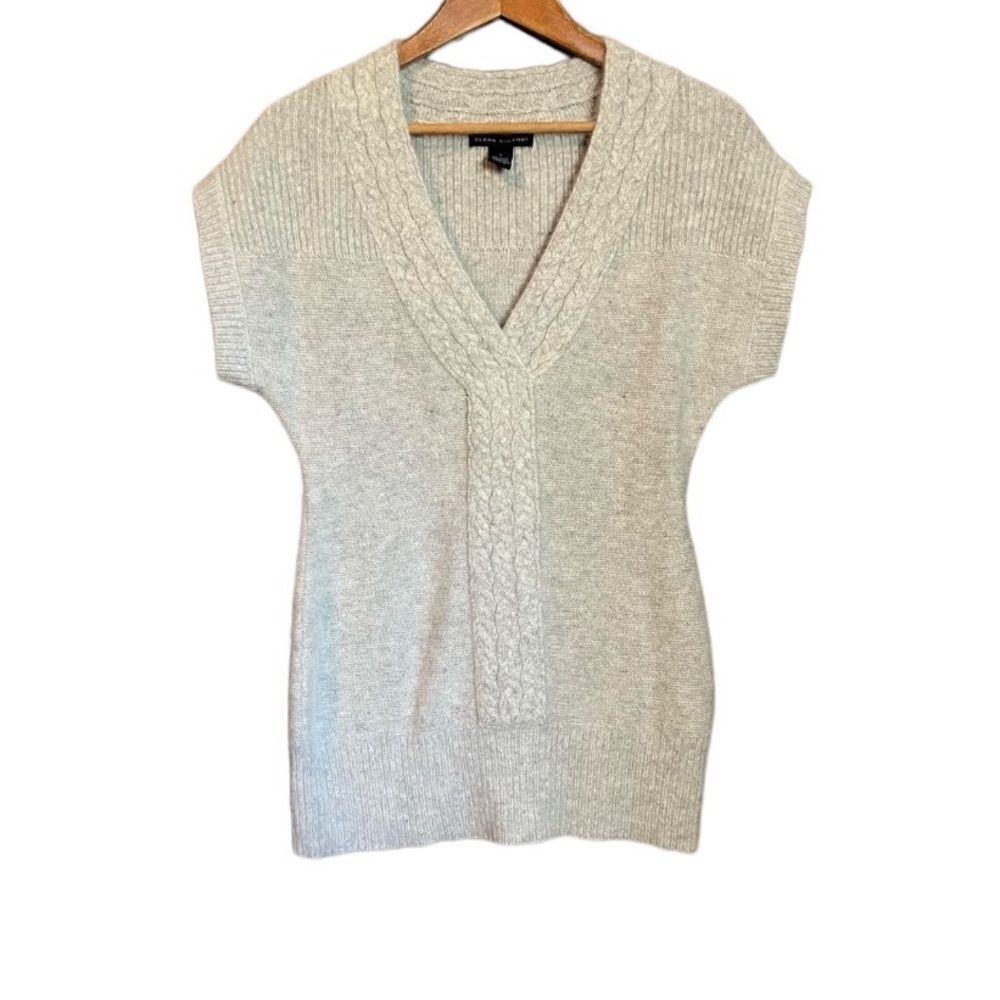 Elena solano short sleeve sweater angora &‎ wool blend sweater